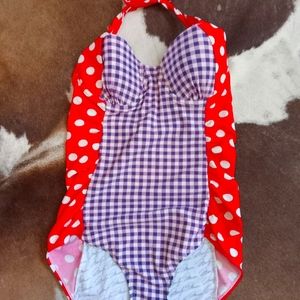 Marilyn Monroe brand size medium polka dot pin up style bathing suit!